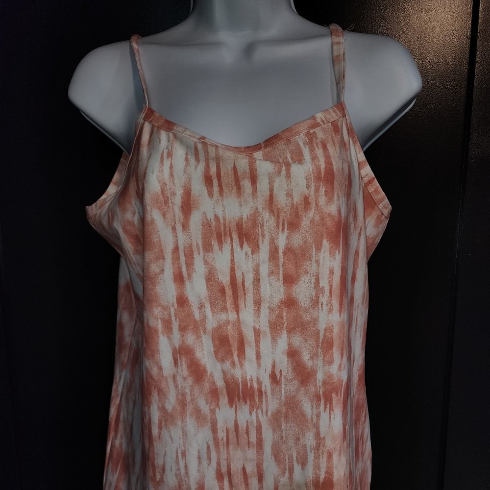 Lularoe Peach & White Cami Tank Sz M